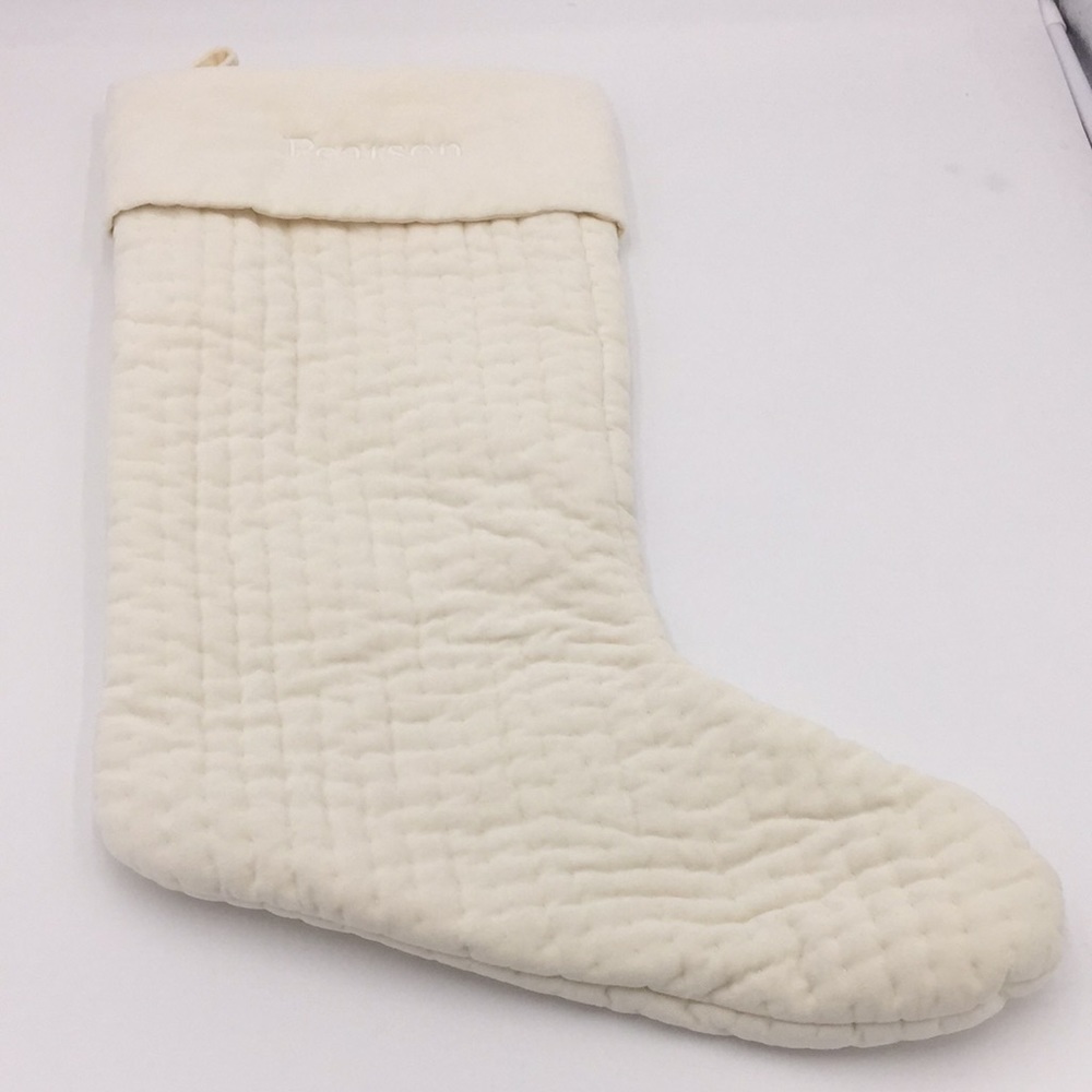 Pottery Barn Velvet Christmas Stocking “Pearson”